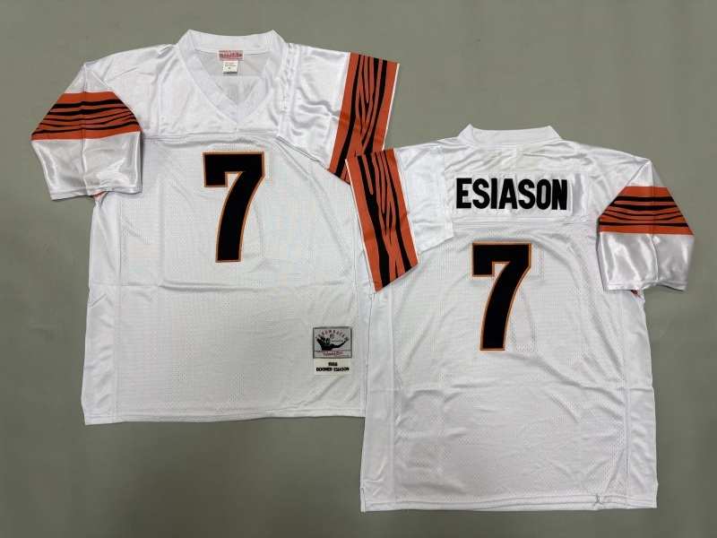 Men 2025 Cincinnati Bengals #7 Esiason white Throwback Limited NFL Jersey style 001->cincinnati bengals->NFL Jersey